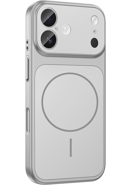 iPhone 16 Uyumlu Kılıf Formen M-Safe Şarj Özellikli Kamera Korumalı Gümüş