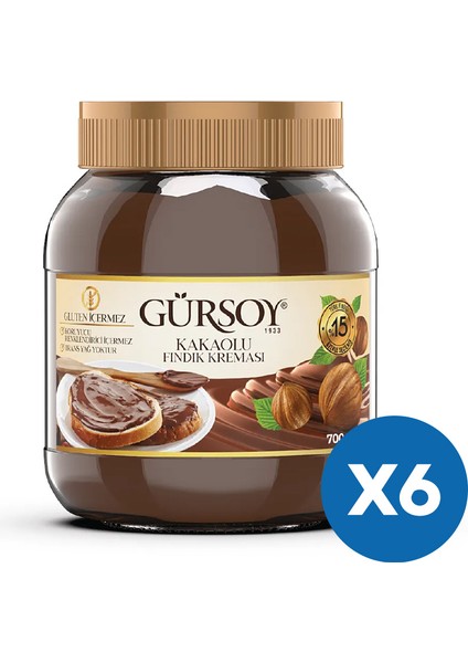Kakaolu Fındık Kreması 700 G (6'lı Paket)