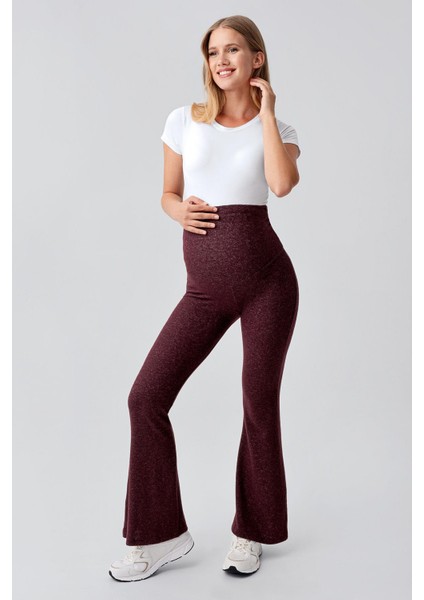 Ayarlanabilir Yüksek Bel Esnek Yumuşak Dokulu Viskoz Karışımlı Hamile Pantolonu HP02