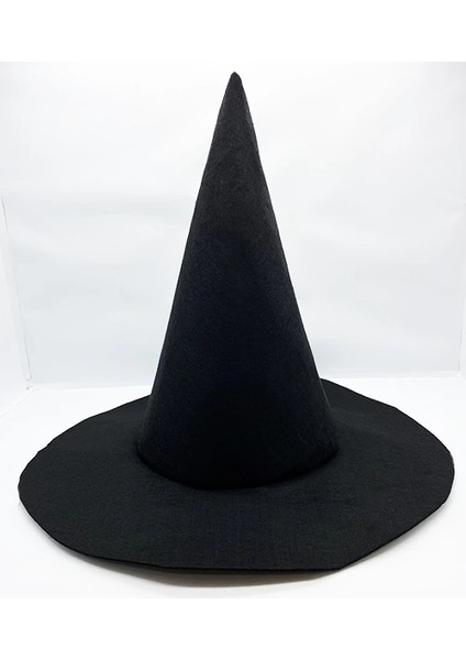 çınar ticaret siyah renk keçe cadı şapkası 35x38 cm