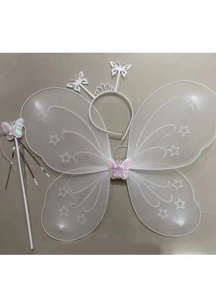 çınar ticaret beyaz renk kelebek kanadı tacı ve sopası