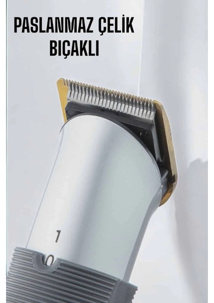 çınar ticaret 4 taraklı profesyonel şarjlı saç ve sakal kesme tıraş makinesi seti indirimleri