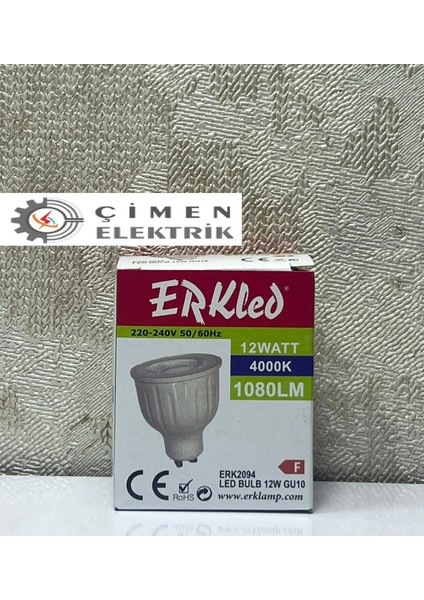 çınar ticaret erkled erk 2094 gu10 lensli ampül 12w 4000k ılık beyaz