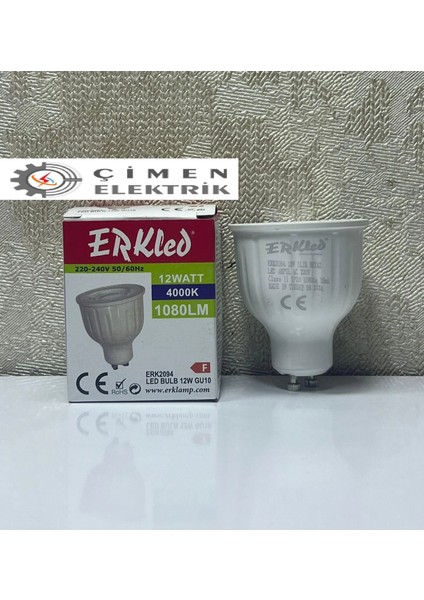 çınar ticaret erkled erk 2094 gu10 lensli ampül 12w 4000k ılık beyaz modelleri