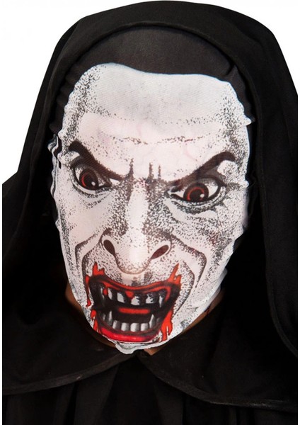 çınar ticaret kafaya tam geçmeli bez vampir maskesi - streç korku maskesi - 3d baskılı maske model 2