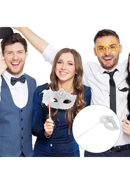 çınar ticaret beyaz ışıltılı tutmalı fotoğraf çekimi maskesi modelleri