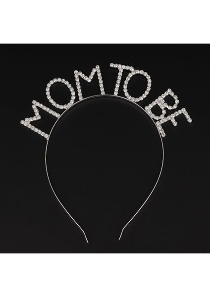 çınar ticaret kristal taşlı gümüş renk mom to be tacı anne tacı