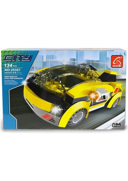 çınar ticaret ausini city sarı spor araba 134 parça modelleri