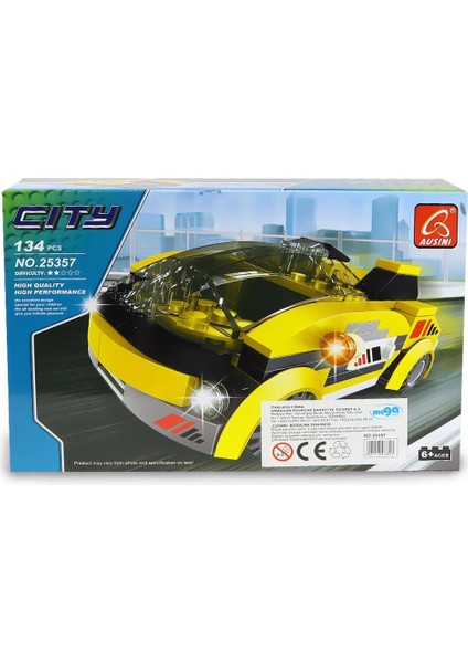 çınar ticaret ausini city sarı spor araba 134 parça fırsatları