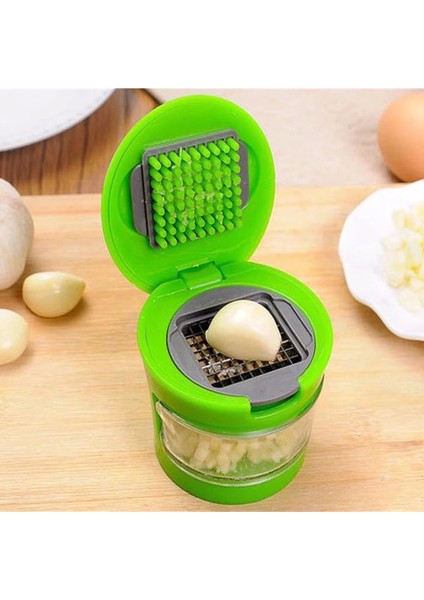 çınar ticaret 2 farklı bıçaklı hazneli kapaklı pratik sarımsak soğan rendesi