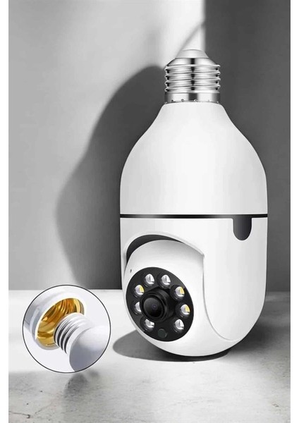çınar ticaret wifi kamera duylu ampul görünümlü 360 derece dönebilen ev kamerası