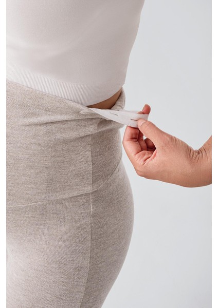Ayarlanabilir Yüksek Bel Esnek Yumuşak Dokulu Viskoz Karışımlı Hamile Pantolonu HP02 modelleri