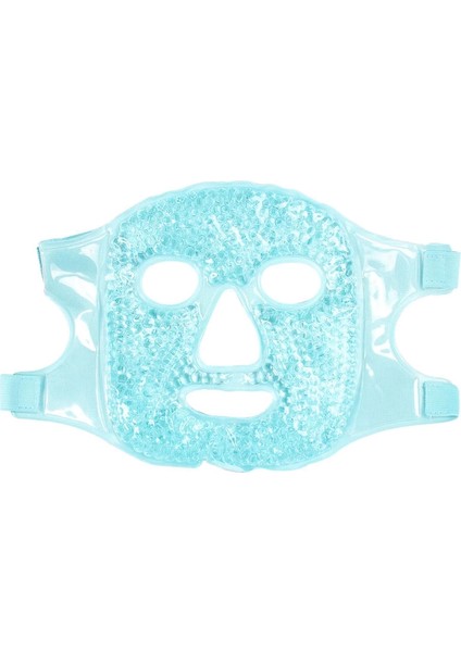 çınar ticaret terapi jel yüz maskesi soğuk ve sıcak boncuklu ayarlanabilir maske (mavi)