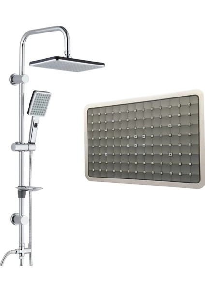 çınar ticaret domino krom yağmurlama sistemli tepe duş seti - fonksiyonel ve şık tasarım