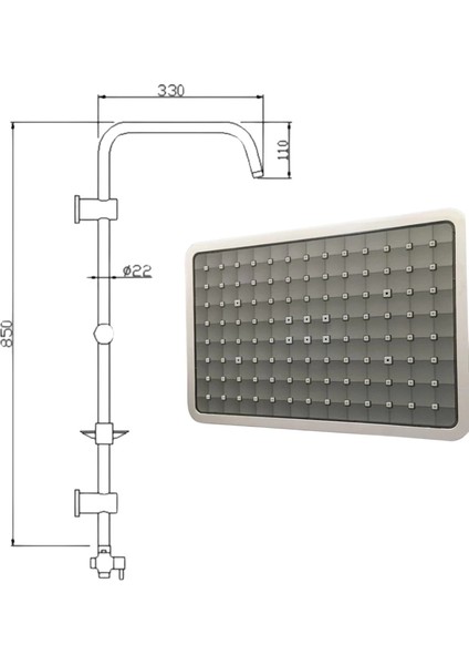 çınar ticaret domino krom yağmurlama sistemli tepe duş seti - fonksiyonel ve şık tasarım fiyatları