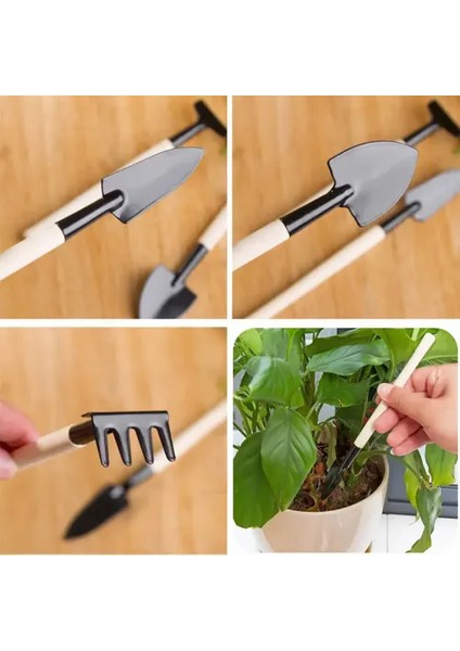 çınar ticaret mini ahşap hobi bahçe seti 3 parça