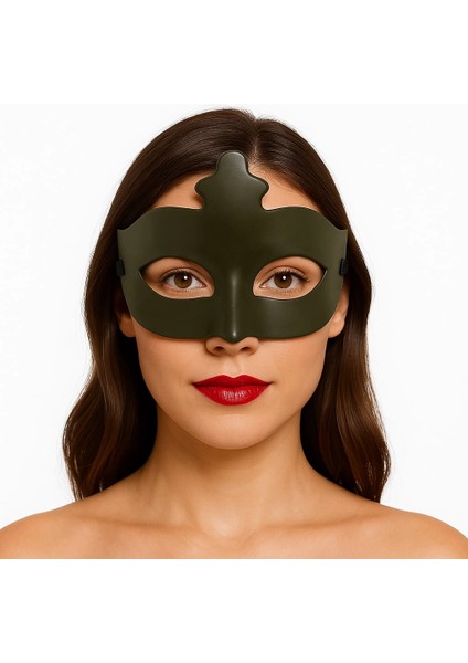 çınar ticaret haki yeşil renk masquerade kostüm partisi venedik balo maskesi