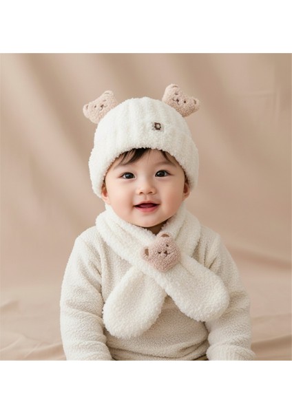 Ayıcık Desenli Çocuk Bere ve Atkı Takımı fiyatları