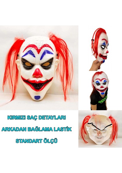 çınar ticaret kızıl saçlı joker palyaço maskesi