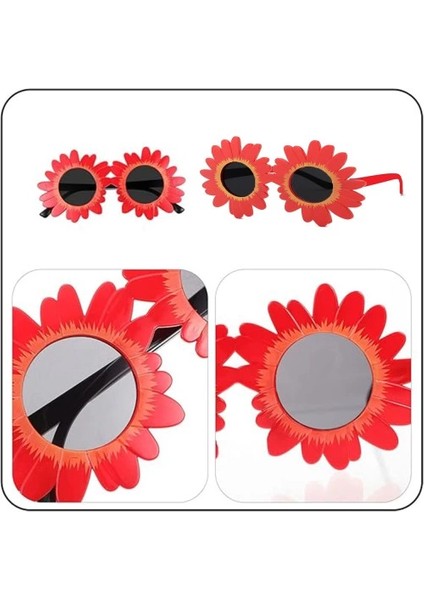 çınar ticaret kırmızı renk papatya şekilli parti gözlüğü modelleri