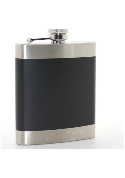 çınar ticaret paslanmaz çelik tekli 7 oz matara siyah