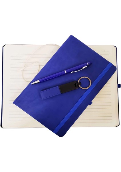 çınar ticaret mavi deri defter, anahtarlık ve tükenmez kalem seti fiyatları