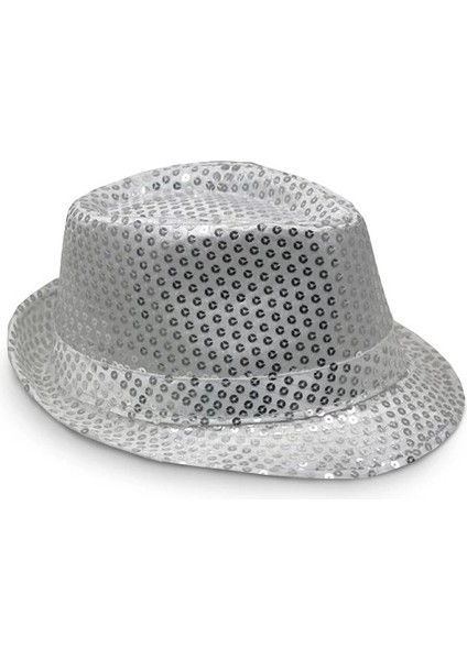 çınar ticaret gümüş payetli fötr şapka yetişkin boy