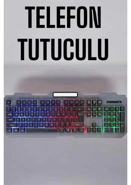 çınar ticaret q klavye rgb ışıklı klavye ve mouse seti kablolu mouse hediyeliş
