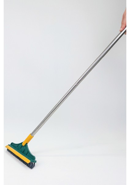 2'si 1 Arada Fırça Çekçek Banyo Balkon Mutfak Fayans Çok Amaçlı Temizleme Seti