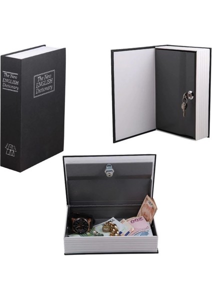 çınar ticaret kitap şeklinde gizli kasa kilitli kumbara büyük boy modelleri