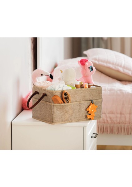 çınar ticaret 3 gözlü deri şeritli çok amaçlı düzenleyici organizer kutu keçe sepet 03860 fiyatları