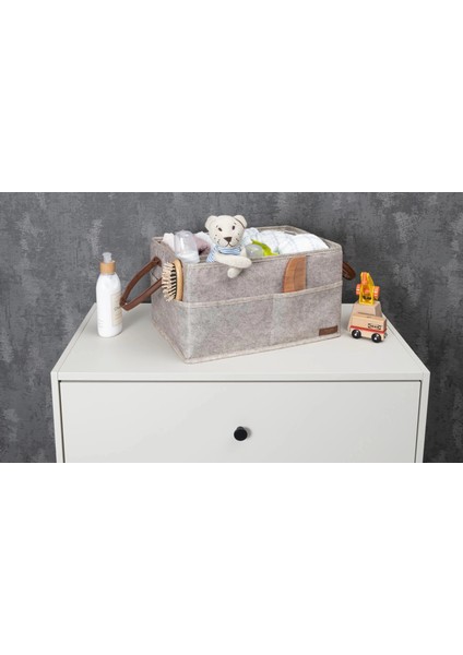 çınar ticaret 3 gözlü deri şeritli çok amaçlı düzenleyici organizer kutu keçe sepet 03860 fırsatları