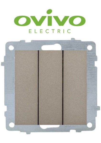 çınar ticaret antrasit üçlü anahtar çerçevesiz grano - priz ve anahtar ıçin uyumlu çerçeve