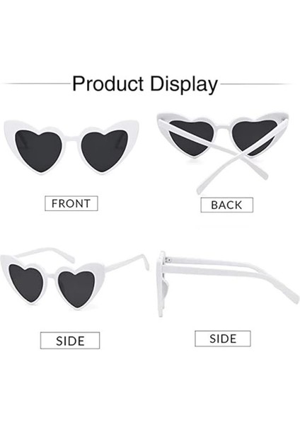 çınar ticaret beyaz renk kalp şekilli parti gözlüğü modelleri