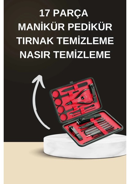 çınar ticaret elektrikli manikür pedikür seti ıkili set 17 parça tırnak bakımı nasır temizleme tırnak şekillendirme fiyatları