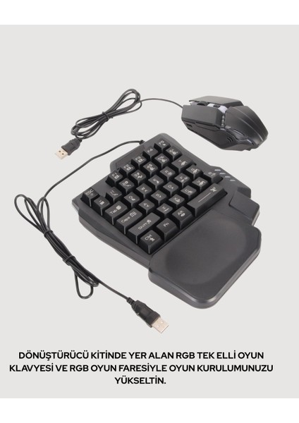 çınar ticaret mobil pubg oyuncuları ıçin 5in1 klavye mouse oyun seti – bt5.3 destekli fırsatları