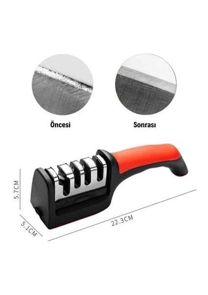 çınar ticaret 4 aşamalı kaymaz tabanlı hızlı bıçak ve makas bileme aracı - keskin ve pratik kullanım fırsatları