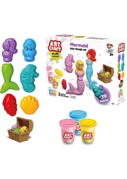 çınar ticaret 03994 art craft deniz kızı hamur set 168 gr -fentoys fırsatları