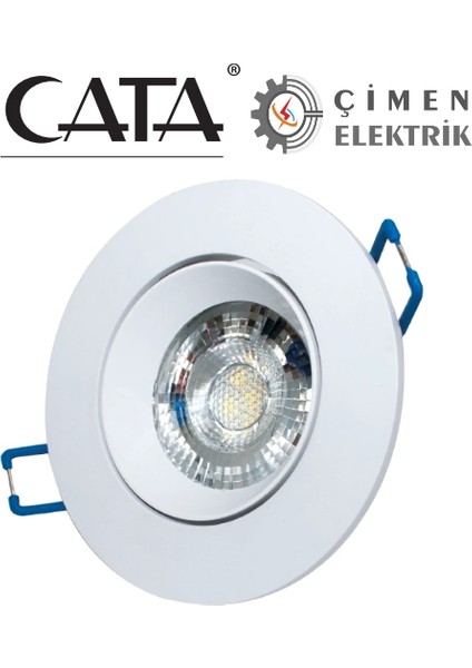 çınar ticaret cata ct 5256 beyaz kasa led spot 8w 3200k gün ışığı