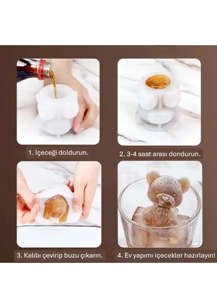 çınar ticaret ayı şekilli silikon buz kalıbı fiyatları