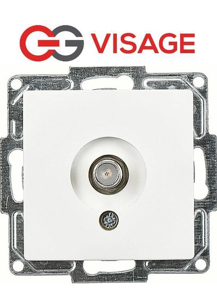 çınar ticaret visage beyaz tv priz sonlu f konnektörlü çerçevesiz - priz ve anahtar ıçin uyumlu çerçeve