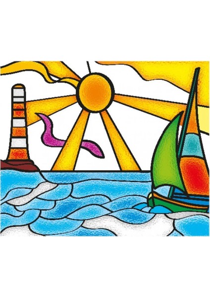 çınar ticaret 5001 kumtoys cam vitray - glass painting - 1 adet stokta olan gönderilir modelleri