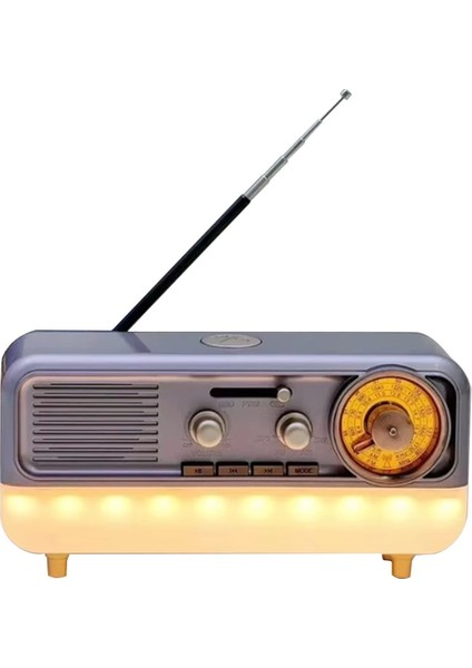 Vintage Taşınabilir Bluetooth Hoparlör Kablosuz Çok Bantlı Radyo Sd Oynatıcı Retro Masaüstü Ses Sistemi (Yurt Dışından)