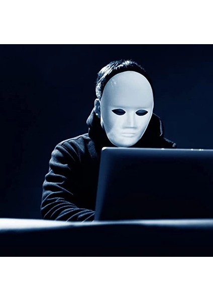 çınar ticaret beyaz renk boyanabilir anonim tam yüz cosplay maske 24x18 cm