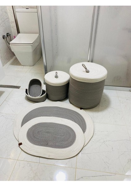 Jüt,hasır,6 Li,banyo Paspas Takımı,bohem Tarzı Banyo Takımı,iskandinav Paspas/sepet fiyatları