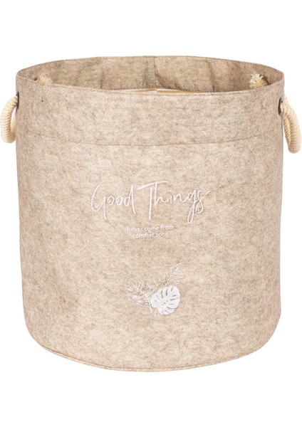 çınar ticaret kulplu yuvarlak düzenleyici çok amaçlı kolay taşınabilen organizer keçe sepet (mega) 03648 indirimleri