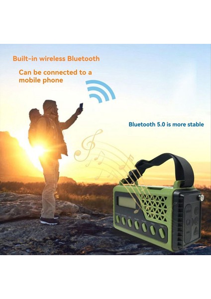 Güneş El Krank Radyo Taşınabilir Acil Durum Radyo Şarj Cihazı El Feneri Saat Ev Açık Havada Kamp Survival Için Sos Uyarısı (Yurt Dışından) fırsatları