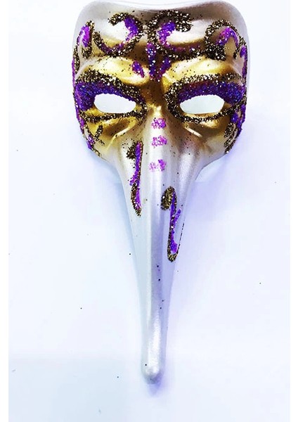 çınar ticaret fuşya renk ışlemeli seramik malzemeden ımal venedik uzun maske magnet