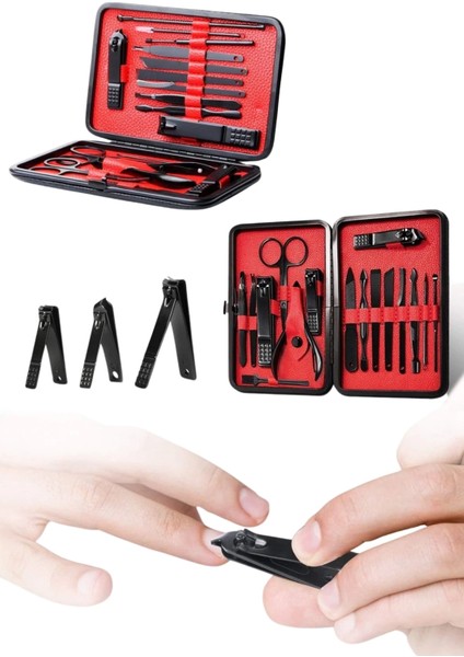 çınar ticaret 17 parça manikür seti el ve ayak bakımı törpü cımbız tırnak temizleme indirimleri