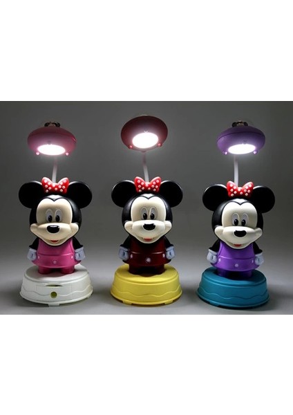 çınar ticaret mickey mouse masa üstü lamba usb şarjlı model 1